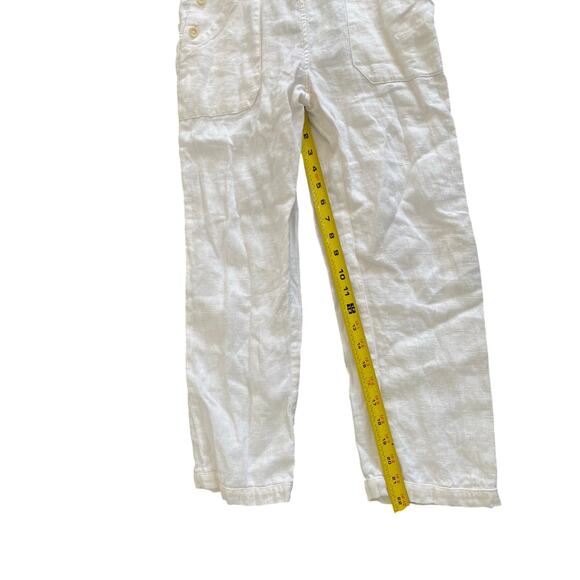 Lily Ashwell White Linen Slim Overalls Petite XXS Sustainable Minimalist Fairy - Picture 16 of 16